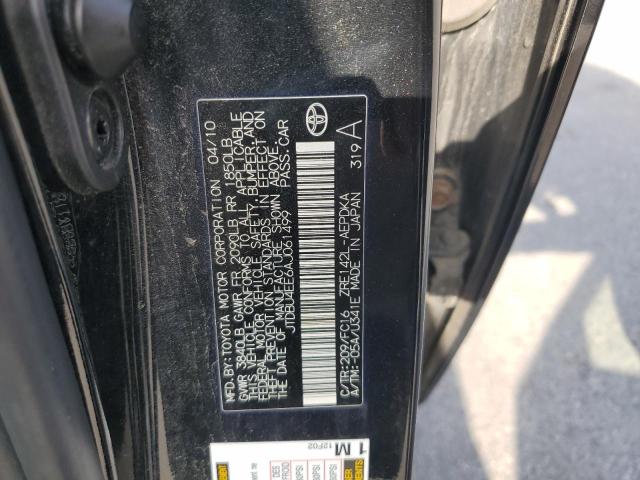 JTDBU4EE6AJ061499 - 2010 TOYOTA COROLLA BASE 黑色 照片 12