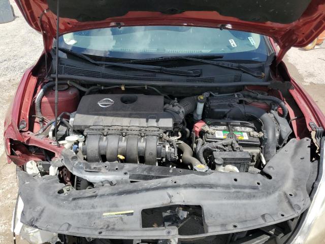 3N1AB7AP7FL665642 - 2015 NISSAN SENTRA S RED photo 11