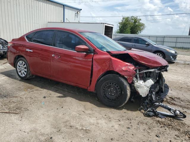 3N1AB7AP7FL665642 - 2015 NISSAN SENTRA S RED photo 4