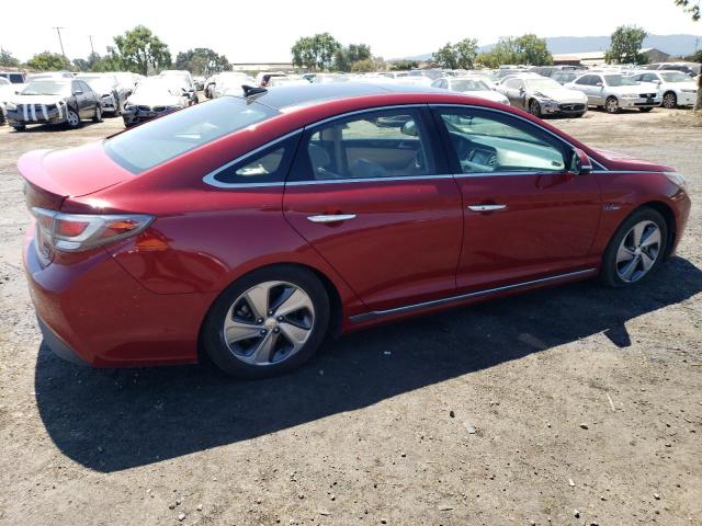 KMHE34L1XGA009863 - 2016 HYUNDAI SONATA HYBRID RED photo 3