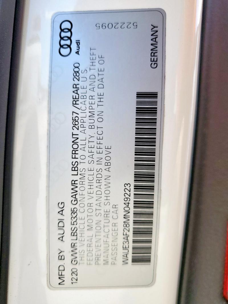 WAUE3AF28MN049223 - 2021 AUDI A6 PREMIUM PLUS WHITE photo 14