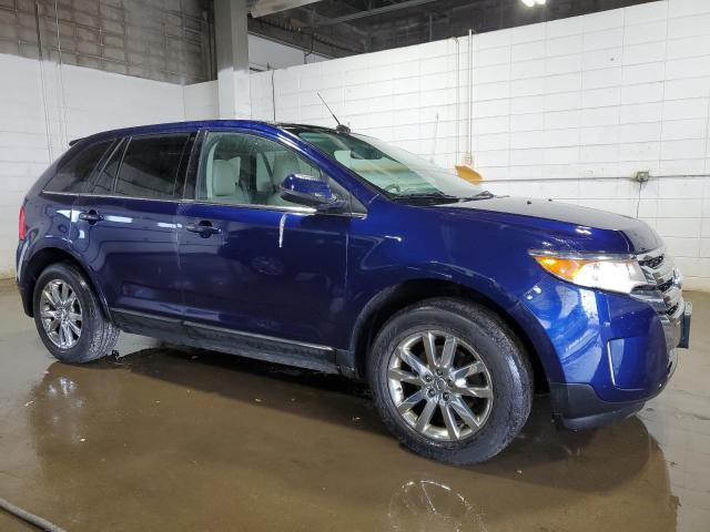 2FMDK4KC3BBB29860 - 2011 FORD EDGE LIMITED BLUE photo 4