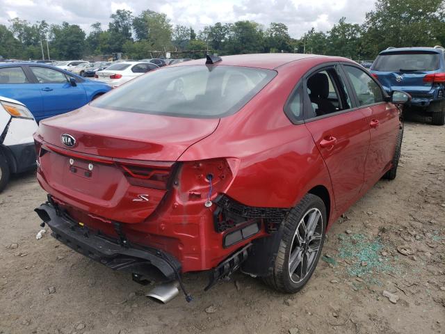 3KPF34AD6KE063107 - 2019 KIA FORTE GT LINE RED photo 3