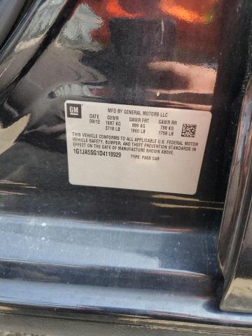 1G1JA5SG1D4118929 - 2013 CHEVROLET SONIC LS BLACK photo 12