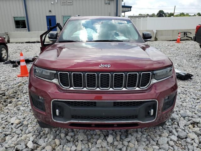 1C4RJKDG3M8138260 - 2021 JEEP GRAND CHER L OVERLAND RED photo 5