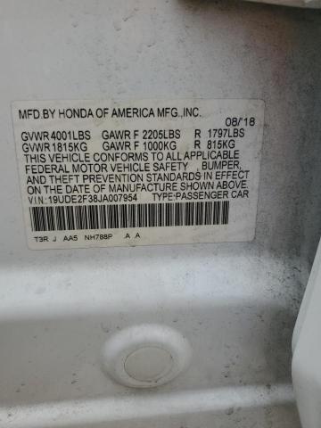 19UDE2F38JA007954 - 2018 ACURA ILX BASE WATCH PLUS WHITE photo 12