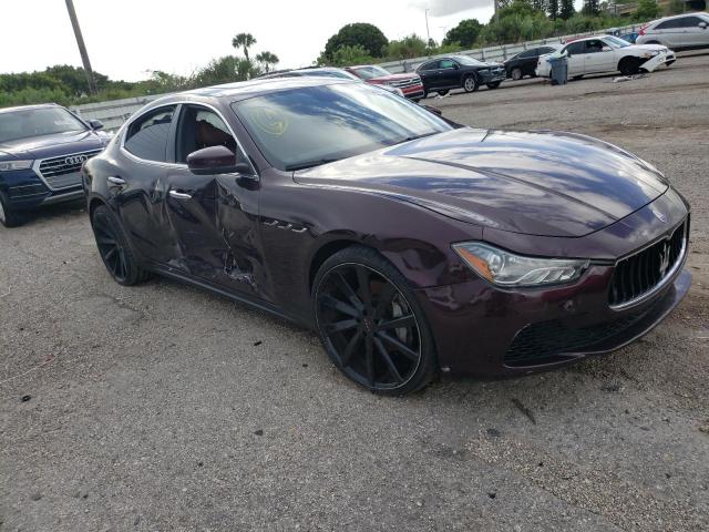 ZAM57XSA3H1218841 - 2017 MASERATI GHIBLI BURGUNDY photo 4