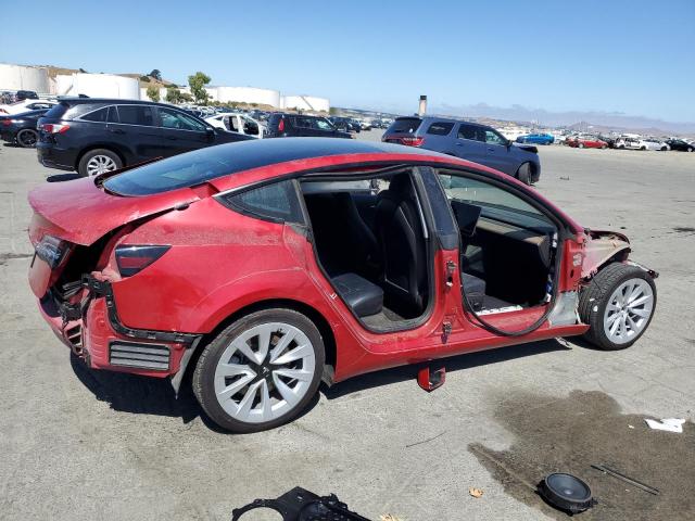 5YJ3E1EA3PF454941 - 2023 TESLA MODEL 3 Czerwony zdjęcie 3