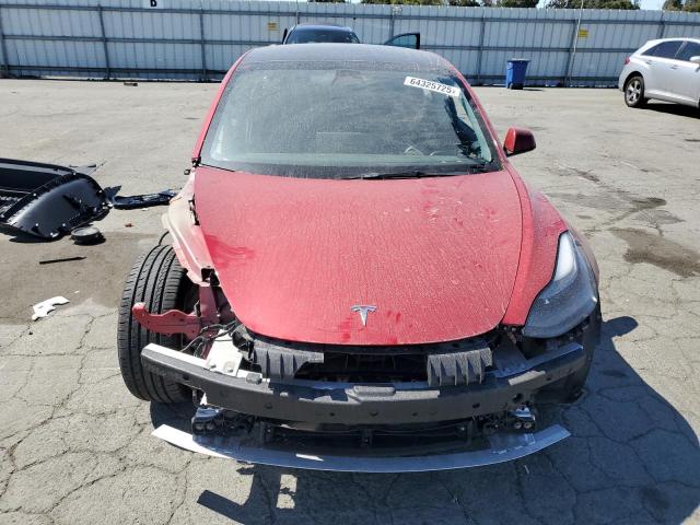 5YJ3E1EA3PF454941 - 2023 TESLA MODEL 3 Czerwony zdjęcie 5