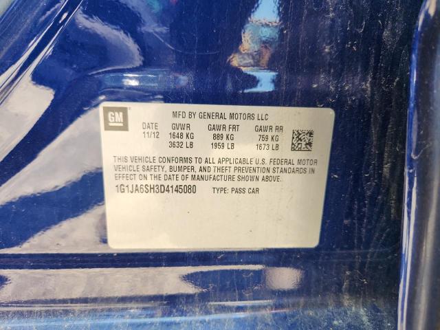 1G1JA6SH3D4145080 - 2013 CHEVROLET SONIC LS BLUE photo 12