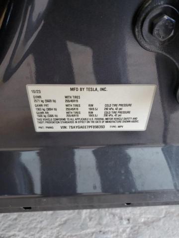 7SAYGAEE7PF898393 - 2023 TESLA MODEL Y Grau Foto 12