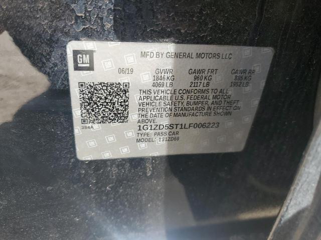 1G1ZD5ST1LF006223 - 2020 CHEVROLET MALIBU LT BLACK photo 13