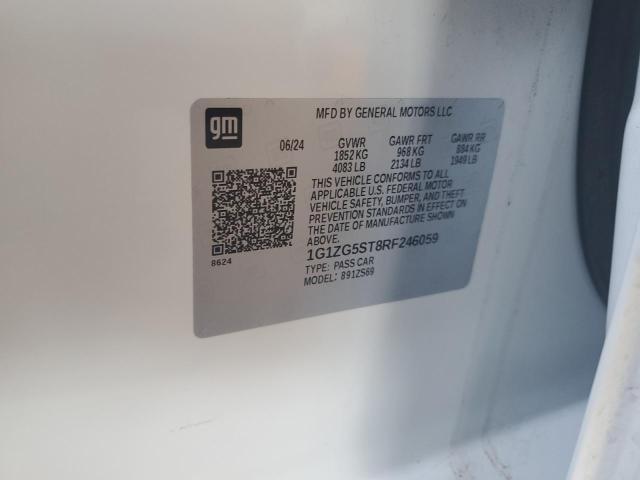 1G1ZG5ST8RF246059 - 2024 CHEVROLET MALIBU RS WHITE photo 12