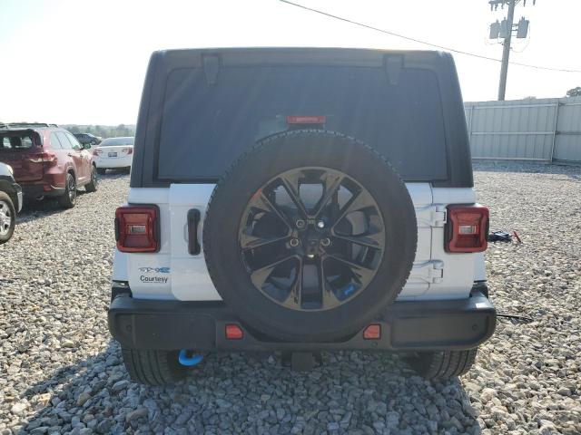 1C4JJXP60NW214821 - 2022 JEEP WRANGLER U SAHARA 4XE WHITE photo 6