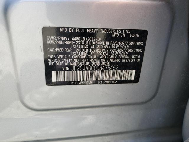JF2SJADC0GH475452 - 2016 SUBARU FORESTER 2.5I PREMIUM SILVER photo 13