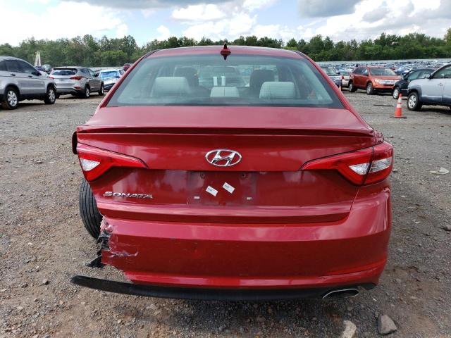 5NPE24AF5HH491142 - 2017 HYUNDAI SONATA SE RED photo 6