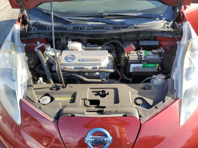 JN1AZ0CP9BT009206 - 2011 NISSAN LEAF SV RED photo 11