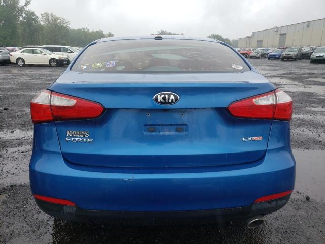 KNAFX4A87E5076677 - 2014 KIA FORTE EX BLUE photo 6