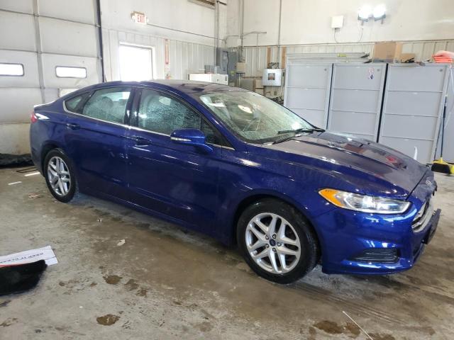 3FA6P0H78GR162143 - 2016 FORD FUSION SE BLUE photo 4