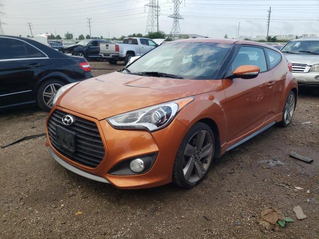 KMHTC6AE9FU219733 - 2015 HYUNDAI VELOSTER TURBO ORANGE photo 1