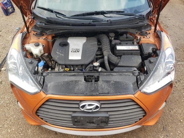 KMHTC6AE9FU219733 - 2015 HYUNDAI VELOSTER TURBO ORANGE photo 11