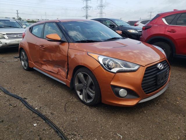 KMHTC6AE9FU219733 - 2015 HYUNDAI VELOSTER TURBO ORANGE photo 4