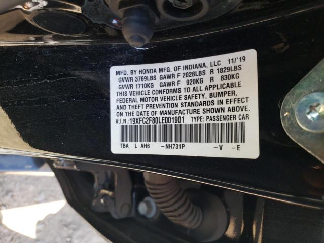 19XFC2F80LE001901 - 2020 HONDA CIVIC SPORT 黑色 照片 12