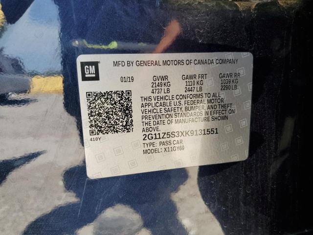 2G11Z5S3XK9131551 - 2019 CHEVROLET IMPALA LT 蓝色 照片 12