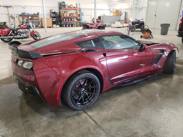 1G1YR2D62J5602396 - 2018 CHEVROLET CORVETTE Z06 2LZ MAROON photo 3