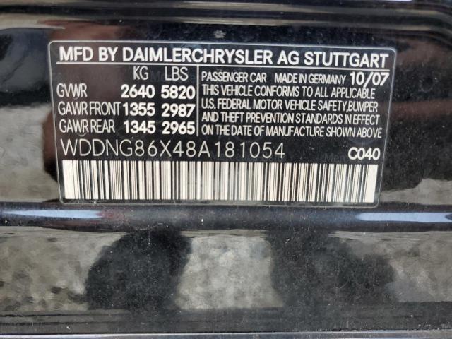 WDDNG86X48A181054 - 2008 MERCEDES-BENZ S 550 4MATIC BLACK photo 12