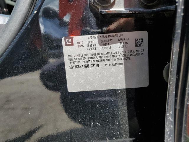 1G11C5SA7GU108190 - 2016 CHEVROLET MALIBU LIM LT 黑色 照片 12