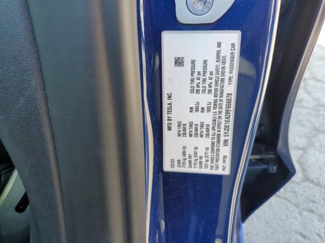 5YJ3E1EA2PF656878 - 2023 TESLA MODEL 3 ლურჯი ფოტო 12