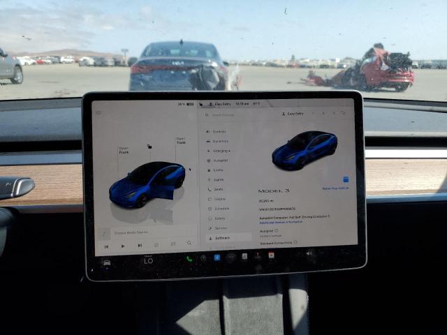 5YJ3E1EA2PF656878 - 2023 TESLA MODEL 3 ლურჯი ფოტო 9