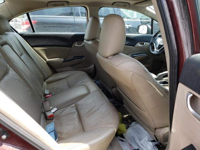 19XFB2F93CE044866 - 2012 HONDA CIVIC EXL მუქწითელი ფოტო 10