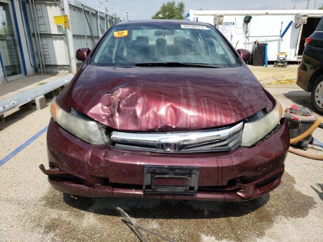 19XFB2F93CE044866 - 2012 HONDA CIVIC EXL MAROON photo 5