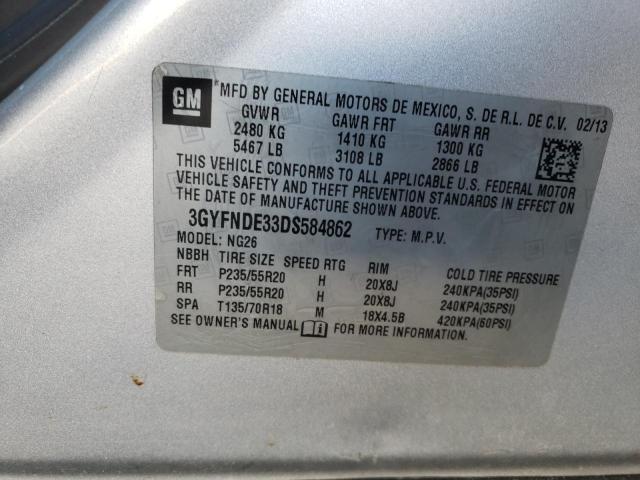 3GYFNDE33DS584862 - 2013 CADILLAC SRX PERFORMANCE COLLECTION Күміс фото 13