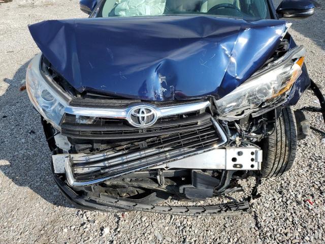 5TDJKRFH7GS342259 - 2016 TOYOTA HIGHLANDER XLE أزرق صورة 12