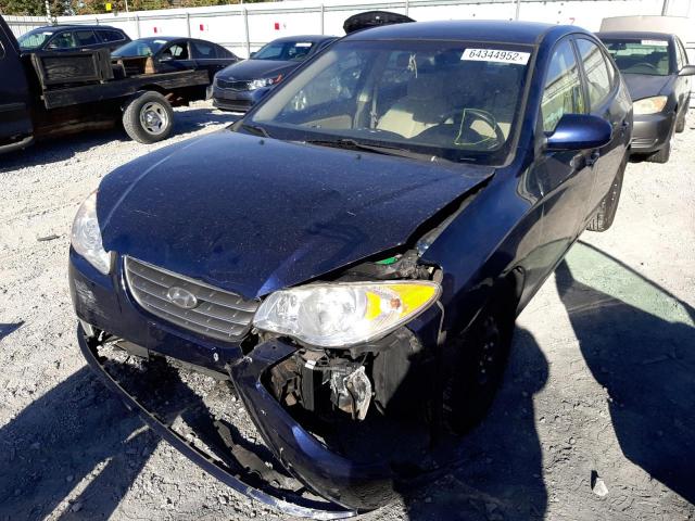 KMHDU46D09U787640 - 2009 HYUNDAI ELANTRA GLS BLUE photo 2