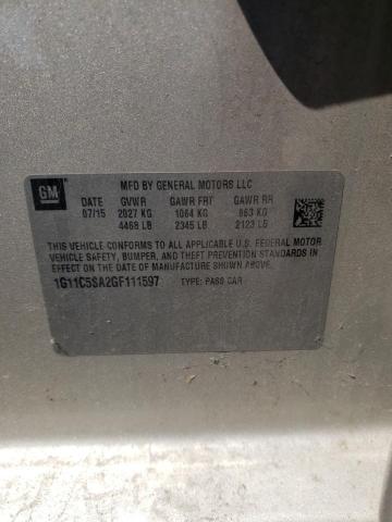 1G11C5SA2GF111597 - 2016 CHEVROLET MALIBU LIM LT Алтын фото 13