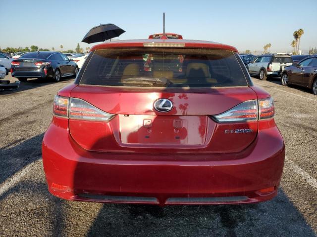 JTHKD5BH2D2136099 - 2013 LEXUS CT 200 RED photo 6