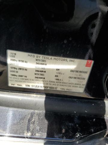 5YJSA1E23GF168832 - 2016 TESLA MODEL S Սև լուսանկար 12