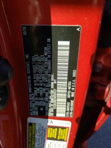 4T3ZK3BB7AU028537 - 2010 TOYOTA VENZA RED photo 12