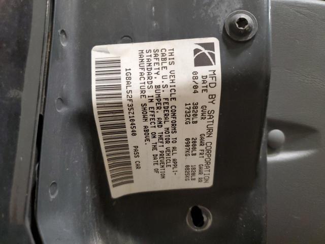 1G8AL52F35Z104540 - 2005 SATURN ION LEVEL 3 BLACK photo 13