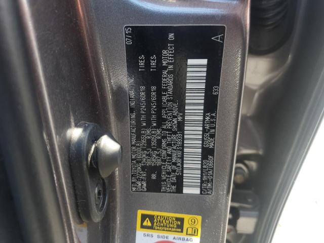 5TDJKRFHXFS189391 - 2015 TOYOTA HIGHLANDER XLE CHARCOAL photo 13