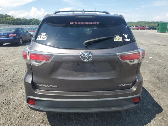 5TDJKRFHXFS189391 - 2015 TOYOTA HIGHLANDER XLE CHARCOAL photo 6
