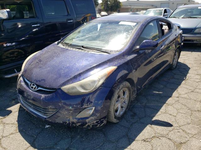 5NPDH4AE7DH277698 - 2013 HYUNDAI ELANTRA GLS BLUE photo 1