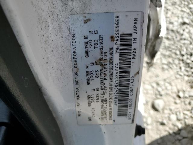 JM1BJ245821524274 - 2002 MAZDA PROTEGE PR5 白色 照片 12