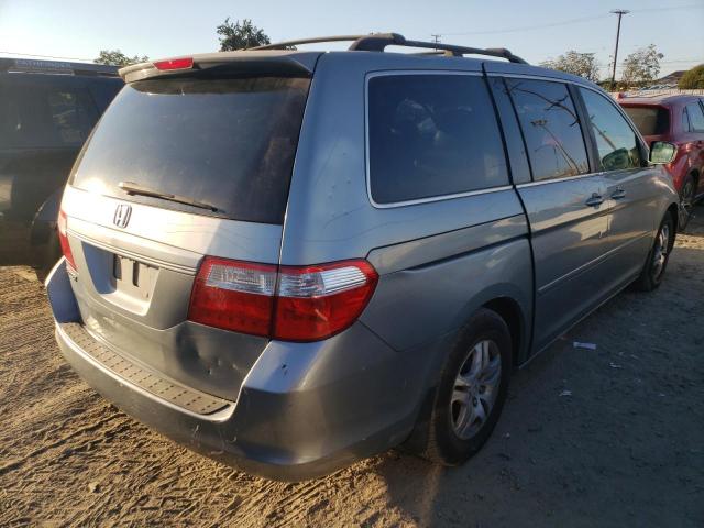 5FNRL38777B001952 - 2007 HONDA ODYSSEY EXL SILVER photo 4