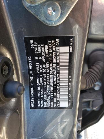 SHHFK7H43JU213921 - 2018 HONDA CIVIC SPORT 灰色 照片 13