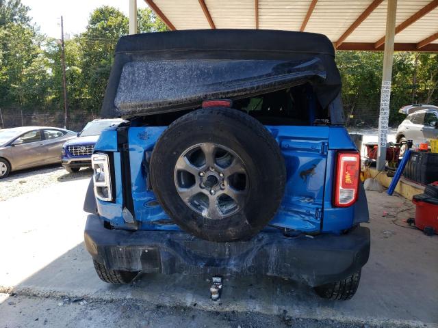 1FMDE5BH2NLB39471 - 2022 FORD BRONCO BASE BLUE photo 6